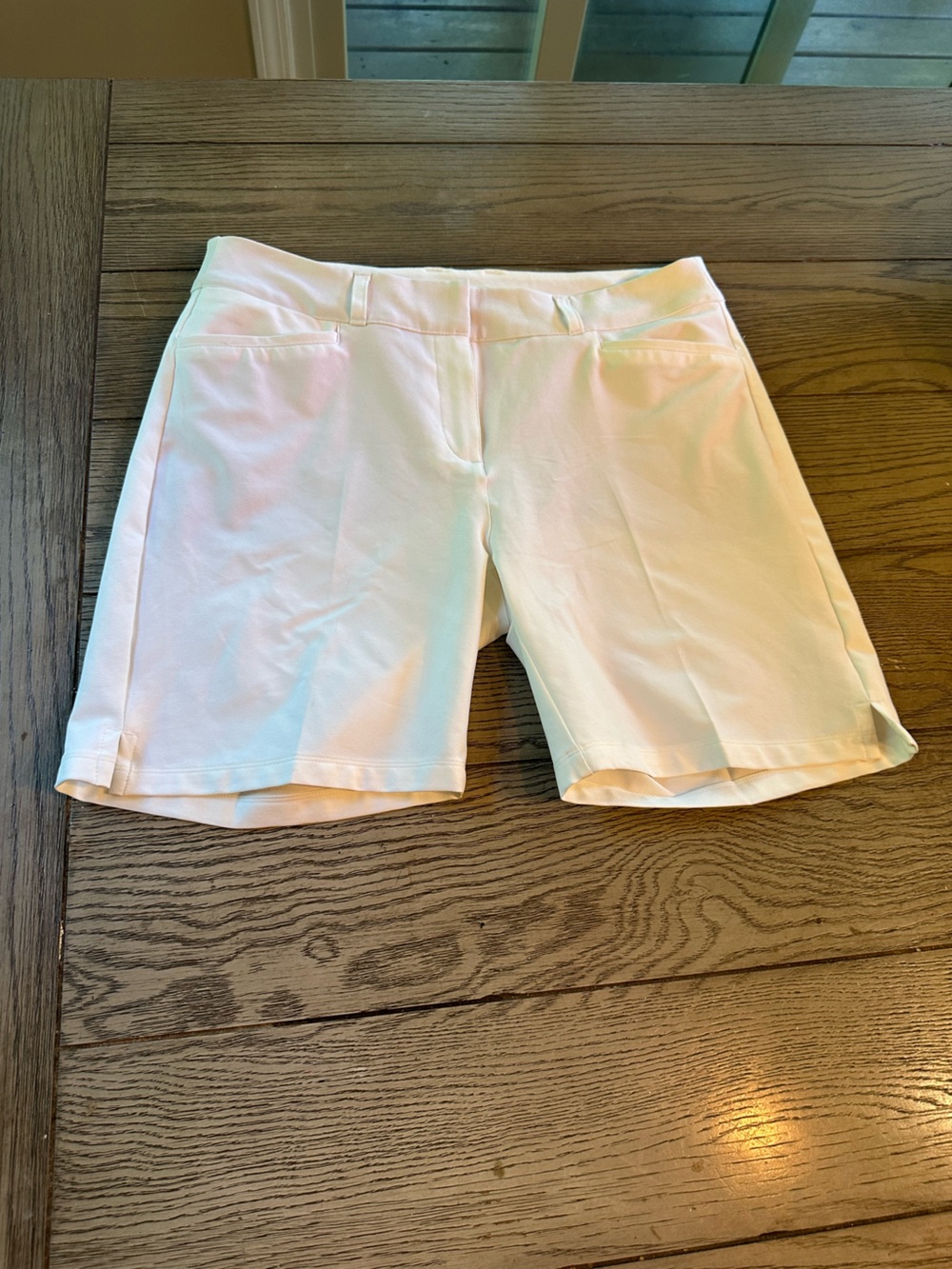 adidas Women's White Stretch Bermuda Shorts
